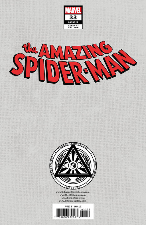 Amazing Spider-Man #33 Unknown Comics Ejikure Exclusive Virgin Var (09/06/2023) - for just $10! 