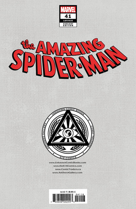 Amazing Spider-Man #41 [Gw] Unknown Comics Miguel Mercado Exclusive Virgin Var (01/03/2024) - for just $20! 
