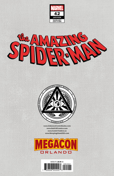 [FOIL] AMAZING SPIDER-MAN #42 [GW] UNKNOWN COMICS EJIKURE EXCLUSIVE VIRGIN MEGACON 2024 VAR (02/14/2024) - for just $60! 