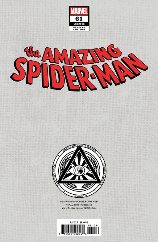AMAZING SPIDER-MAN #61 UNKNOWN COMICS EJIKURE EXCLUSIVE VIRGIN VAR (11/13/2024) - for just $20! 