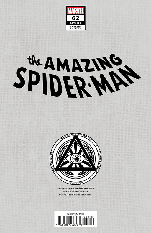 AMAZING SPIDER-MAN #62 UNKNOWN COMICS LEIRIX EXCLUSIVE VIRGIN VAR (11/27/2024) - for just $20! 