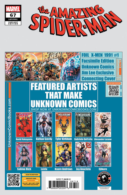 [FOIL] Amazing Spider-man #67 Unknown Comic Alexander Lozano Exclusive Virgin Var (02/12/2025) - for just $40! 