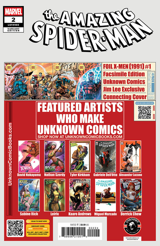Amazing Spider-Man #2 Unknown Comics David Nakayama Exclusive Var (04/23/2025) - for just $15! 