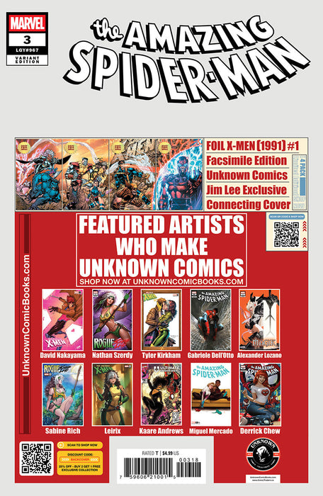 Amazing Spider-Man #3 Unknown Comics Kaare Andrews Exclusive Var (05/07/2025) - for just $10! 