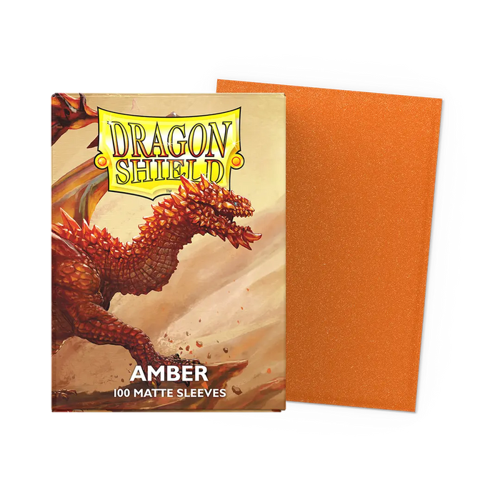 Dragon Shield: Standard 100ct Sleeves - Amber (Matte) - for just $14.99! 