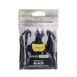 Dragon Shield Sleeves: Perfect Fit Standard Thick Inner - Black 100CT - for just $5.95! 