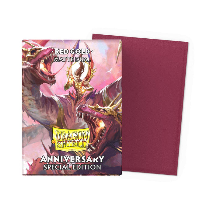Dragon Shield: Standard 100ct Art Sleeves - Anniversary Special Edition (Red & Gold - Dual Matte) - for just $9.95! 