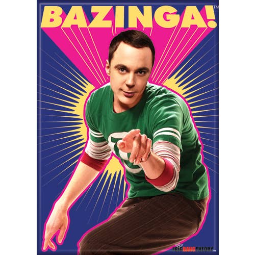 Big Bang Theory: Bazinga with Sheldon Magnet - for just $4.49! 