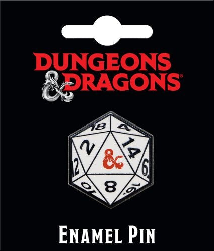 Dungeons & Dragons: 20 Sided Die Enamel Pin - for just $9.99! 