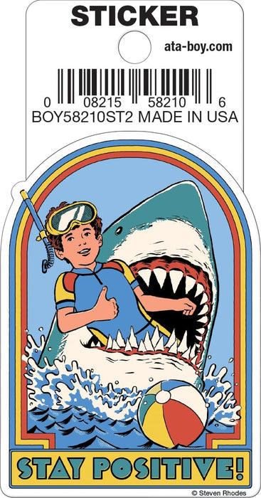 Steven Rhodes: Stay Positive Die Cut Vinyl Sticker - 3" - for just $3! 