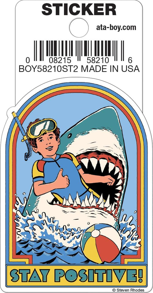 Steven Rhodes: Stay Positive Die Cut Vinyl Sticker - 3" - for just $3! 