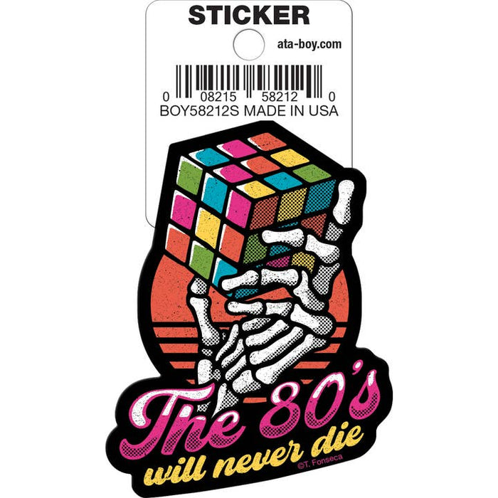 Tobe Fonseca: 80s Will Never Die Die Cut Vinyl Sticker - 3" - for just $3! 