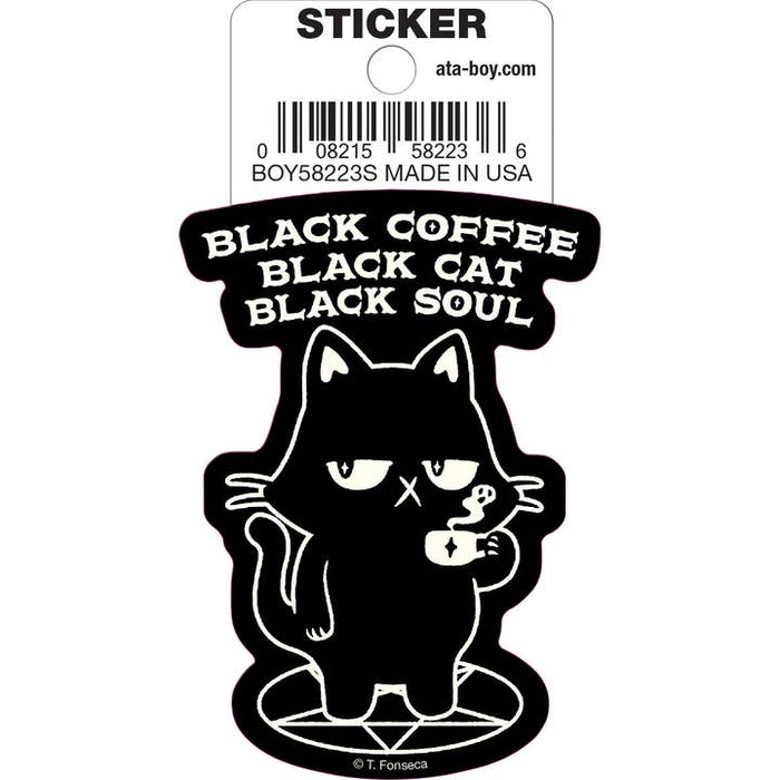 Tobe Fonseca: Black Coffee Black Cat Back Soul Die Cut Vinyl Sticker - 3" - for just $3! 