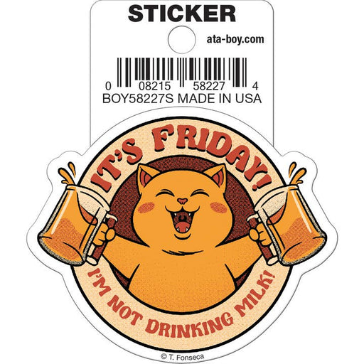 Tobe Fonseca: I'm Not Drinking Milk Tonight Cat Die Cut Vinyl Sticker - 3" - for just $3! 