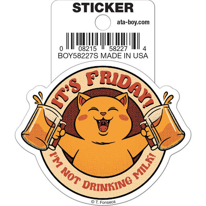 Tobe Fonseca: I'm Not Drinking Milk Tonight Cat Die Cut Vinyl Sticker - 3" - for just $3! 