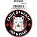 Tobe Fonseca: Cause of Death No Kisses Cat Die Cut Vinyl Sticker - 3" - for just $3! 
