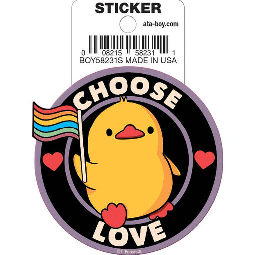 Tobe Fonseca: Choose Love Pride Duck Die Cut Vinyl Sticker - 3" - for just $3! 
