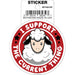 Tobe Fonseca: I Support the Current Thing Sheep Die Cut Vinyl Sticker - 3" - for just $3! 