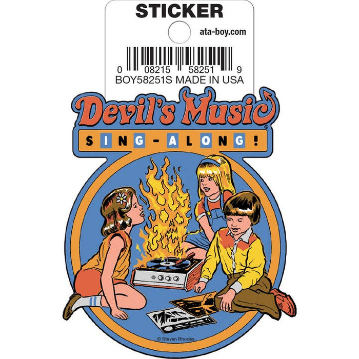 Steven Rhodes: Devil's Music Die Cut Vinyl Sticker - 3" - for just $3! 