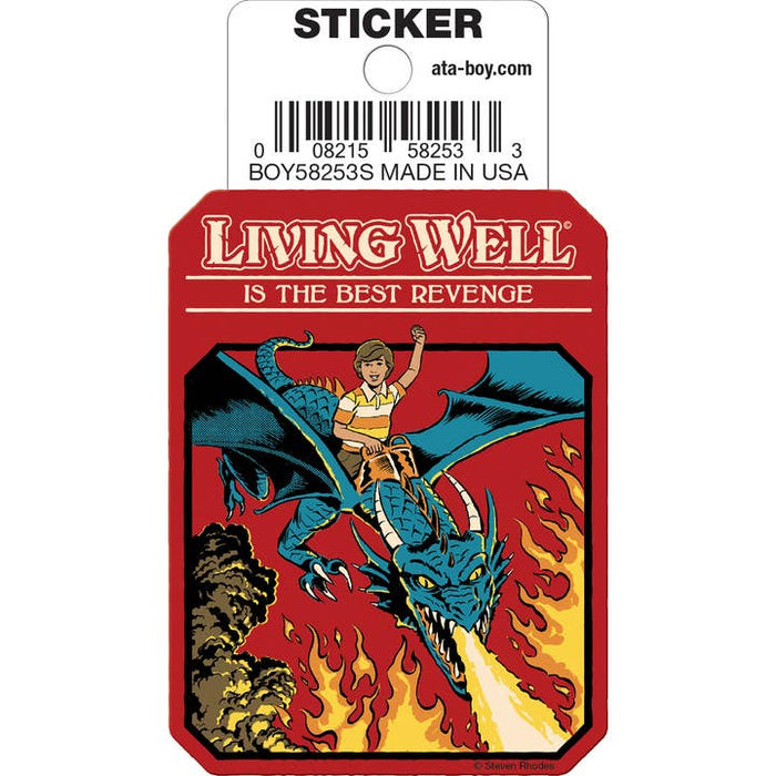 Steven Rhodes: Living Well Die Cut Vinyl Sticker - 3" - for just $3! 