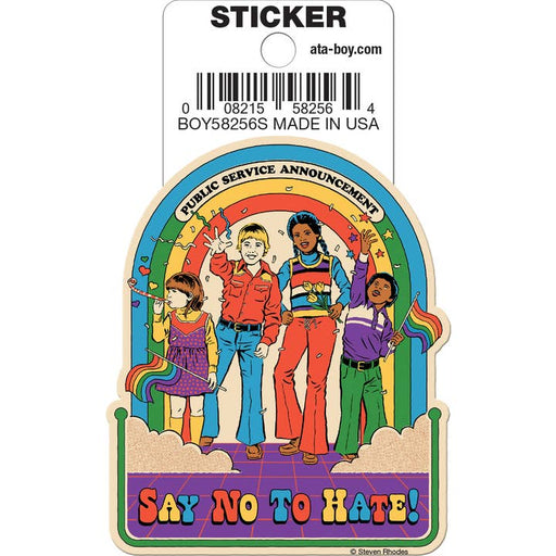 Steven Rhodes: Say No To Hate Die Cut Vinyl Sticker - 3" - for just $3! 