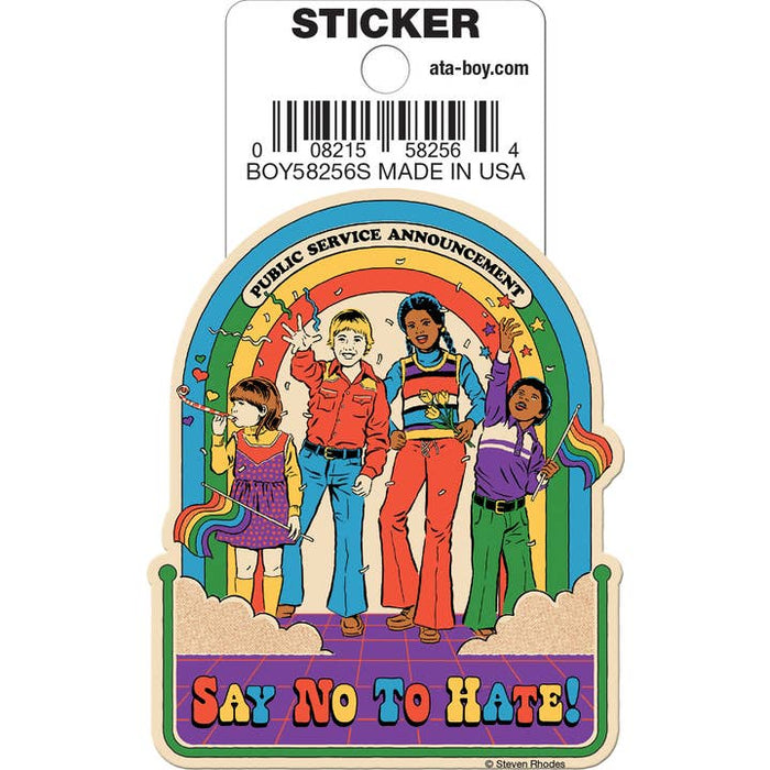 Steven Rhodes: Say No To Hate Die Cut Vinyl Sticker - 3" - for just $3! 