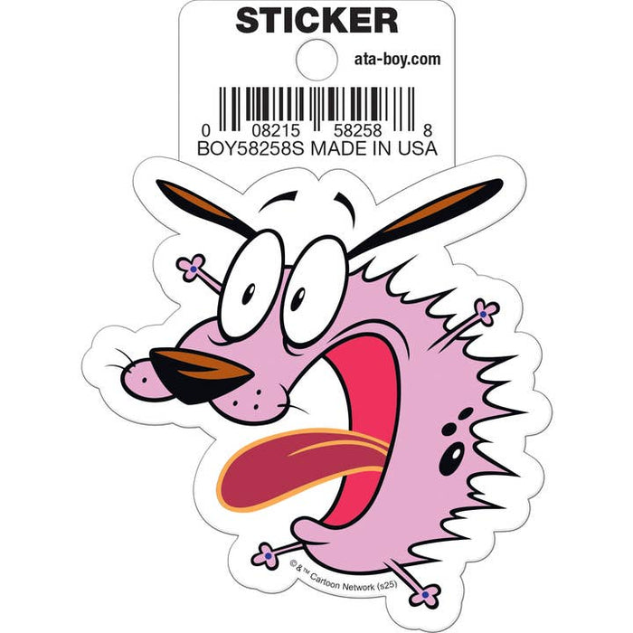 Courage the Cowardly Dog: Scared Die Cut Vinyl Sticker - 3" - for just $3! 