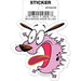 Courage the Cowardly Dog: Scared Die Cut Vinyl Sticker - 3" - for just $3! 