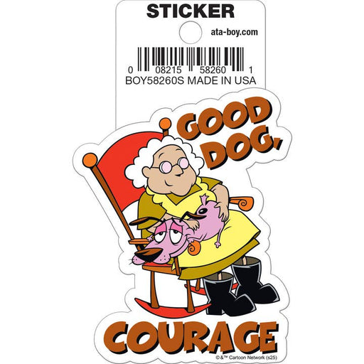Courage the Cowardly Dog: Good Dog Die Cut Vinyl Sticker - 3" - for just $3! 