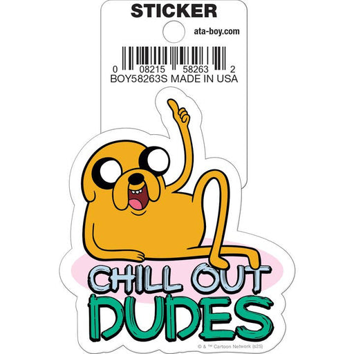 Adventure Time: Jake Chill Out Dudes Die Cut Vinyl Sticker - 3" - for just $3! 