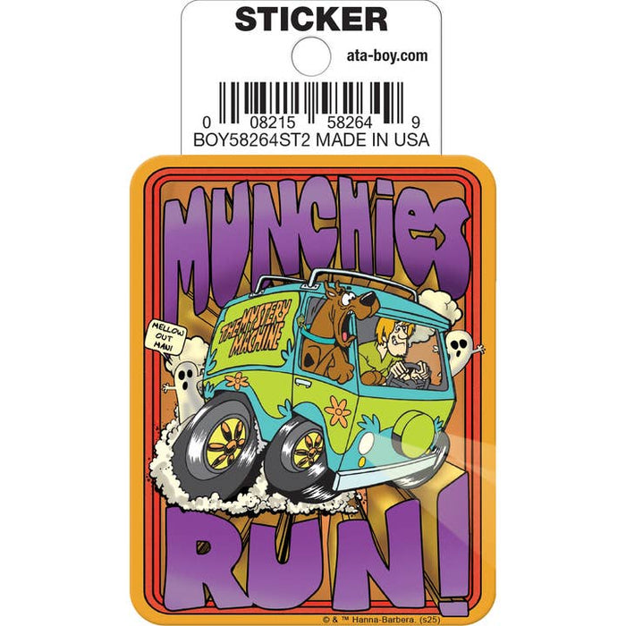 Ata-Boy Stickers: Die Cut Vinyl Sticker - 3" - Scooby Doo - Munchies Run - for just $3! 
