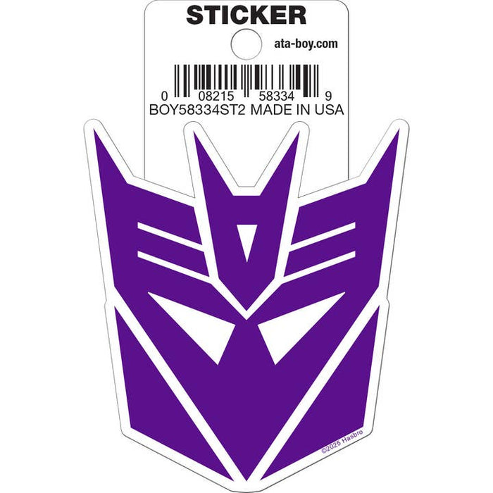 Ata-Boy Stickers: Die Cut Vinyl Sticker - 3" - Transformers - Decepticon Logo - for just $3! 