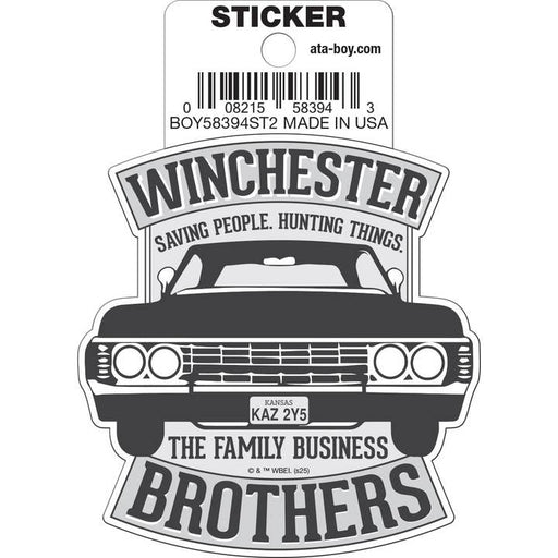 Ata-Boy Stickers: Die Cut Vinyl Sticker - 3" - Supernatural - Winchester Brothers - The Family Business - for just $2.99! 