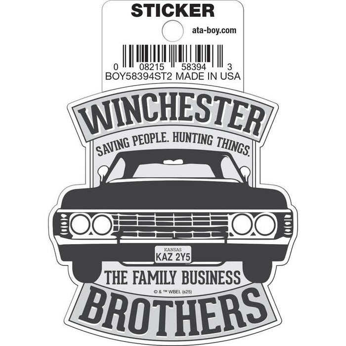 Ata-Boy Stickers: Die Cut Vinyl Sticker - 3" - Supernatural - Winchester Brothers - The Family Business - for just $2.99! 