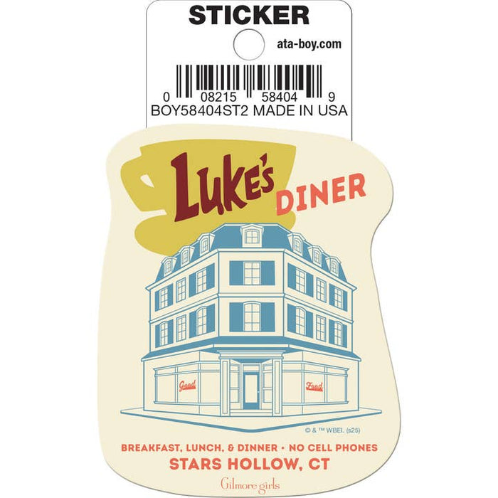 Ata-Boy Stickers: Die Cut Vinyl Sticker - 3" -  Gilmore Girls - Luke's Diner Building - for just $2.99! 
