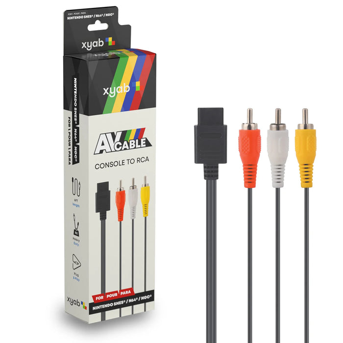 AV Composite Cable For Nintendo SNES / N64 / NGC (from XYAB) - for just $6.99! 