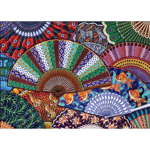 Abanicos (Spanish Fans) 500 Piece Premium Jigsaw Puzzle Art & Fable - for just $27.99! 