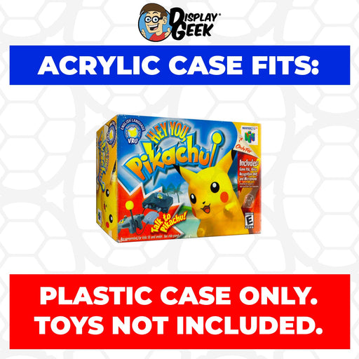 Acrylic Case for N64 Nintendo 64 Hey You, Pikachu Video Game Boxes, 4mm thick, UV Resistant & Magnetic Slide Bottom - Just $24.99! Shop now at Retro Gaming of Denver