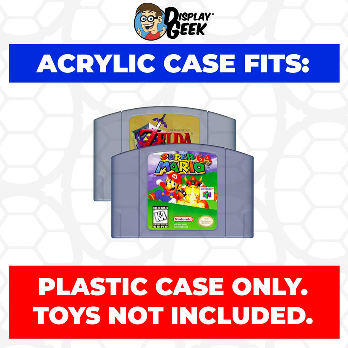 Acrylic Case for N64 Nintendo 64 Standard Video Game Cartridges, 4mm thick, UV Resistant & Magnetic Slide Bottom - Just $19.99! Shop now at Retro Gaming of Denver