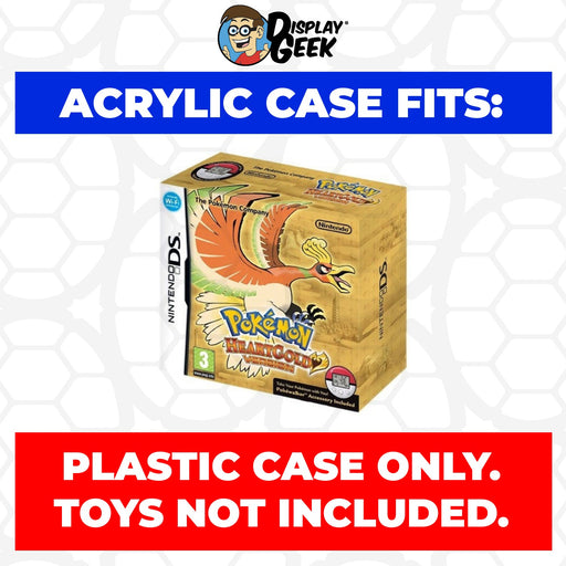 Acrylic Case for Nintendo DS Pokemon HeartGold Version Video Game Boxes, 4mm thick, UV Resistant & Magnetic Slide Bottom - Just $24.99! Shop now at Retro Gaming of Denver