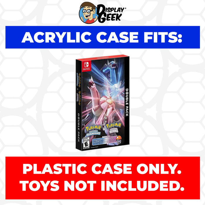 Acrylic Case for Nintendo Switch Pokemon Brilliant Diamond & Pokemon Shining Pearl Double Pack SE Video Game Boxes, 4mm thick, UV Resistant & Magnetic Slide Bottom - Just $24.99! Shop now at Retro Gaming of Denver