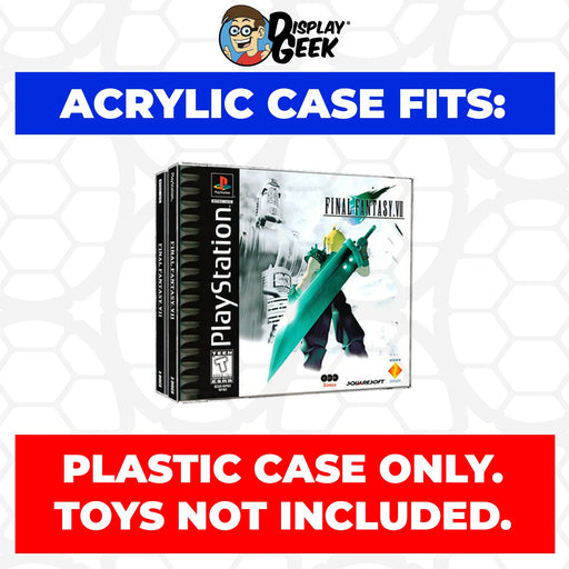 Acrylic Case for PS1 Playstation 1 Double Disc CD Standard Jewel Video Game Cases, 4mm thick, UV Resistant & Magnetic Slide Bottom - Just $24.99! Shop now at Retro Gaming of Denver