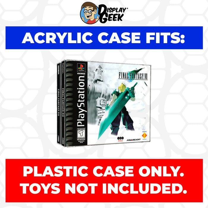 Acrylic Case for PS1 Playstation 1 Double Disc CD Standard Jewel Video Game Cases, 4mm thick, UV Resistant & Magnetic Slide Bottom - Just $24.99! Shop now at Retro Gaming of Denver