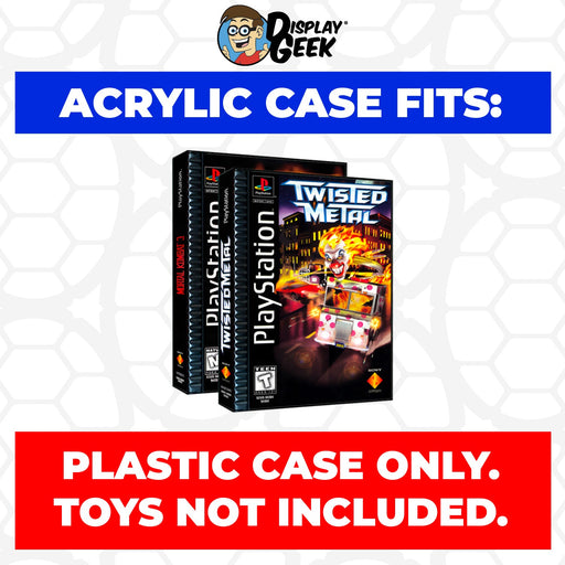 Acrylic Case for PS1 Playstation 1 Long & Tall Video Game Cases, 4mm thick, UV Resistant & Magnetic Slide Bottom - Just $24.99! Shop now at Retro Gaming of Denver