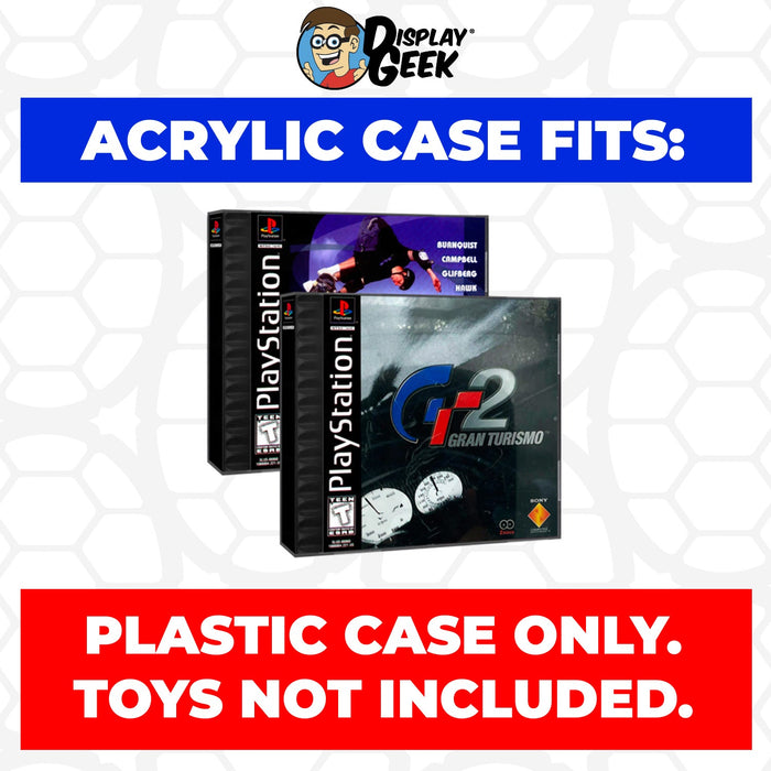 Acrylic Case for PS1 Playstation 1 Single Disc CD Standard Jewel Video Game Cases, 4mm thick, UV Resistant & Magnetic Slide Bottom - Just $24.99! Shop now at Retro Gaming of Denver