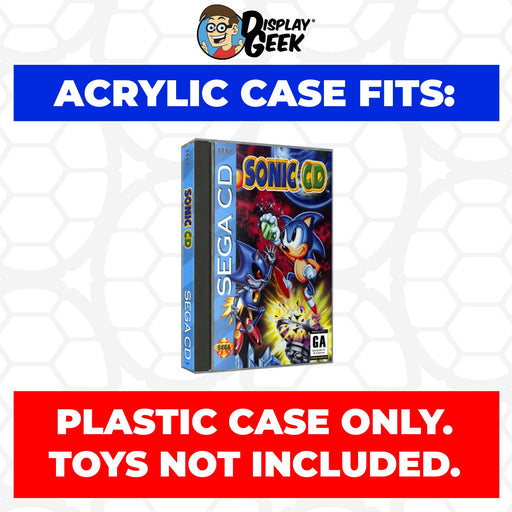 Acrylic Case for Sega CD Long & Tall Video Game Cases, 4mm thick, UV Resistant & Magnetic Slide Bottom - Just $24.99! Shop now at Retro Gaming of Denver