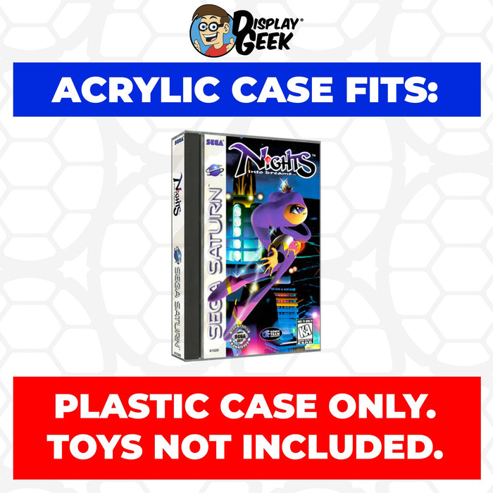 Acrylic Case for Sega Saturn Long & Tall Video Game Cases, 4mm thick, UV Resistant & Magnetic Slide Bottom - for just $24.99! 