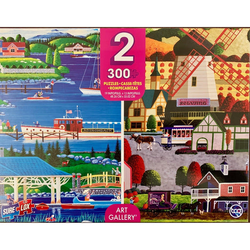 Adirondacks & Solvang 2 Pack 300 Piece Jigsaw Puzzles Sure Lox - for just $14.99! 