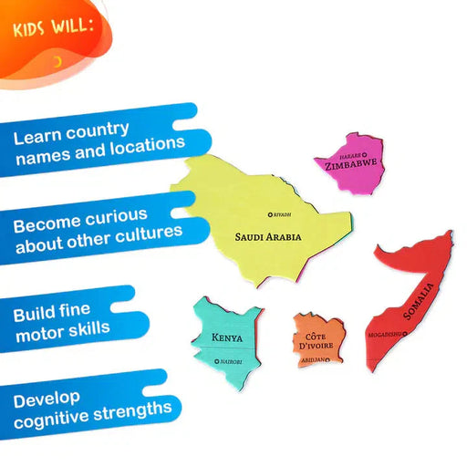 Africa & Middle East GeoPuzzle 65 Piece Jigsaw Puzzle Geotoys - for just $21.99! 