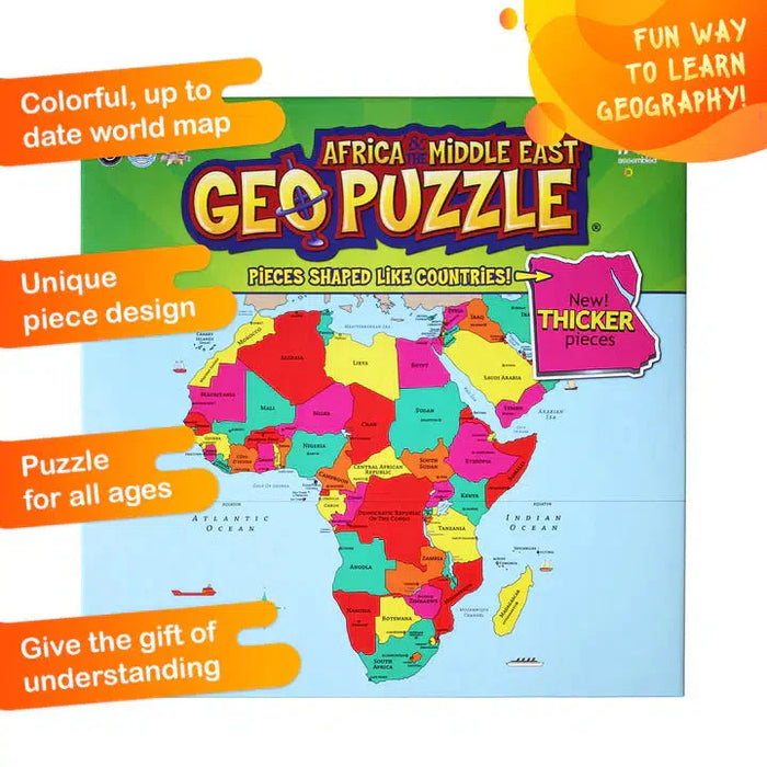 Africa & Middle East GeoPuzzle 65 Piece Jigsaw Puzzle Geotoys - for just $21.99! 